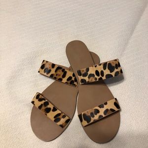 J Crew leopard print sandal